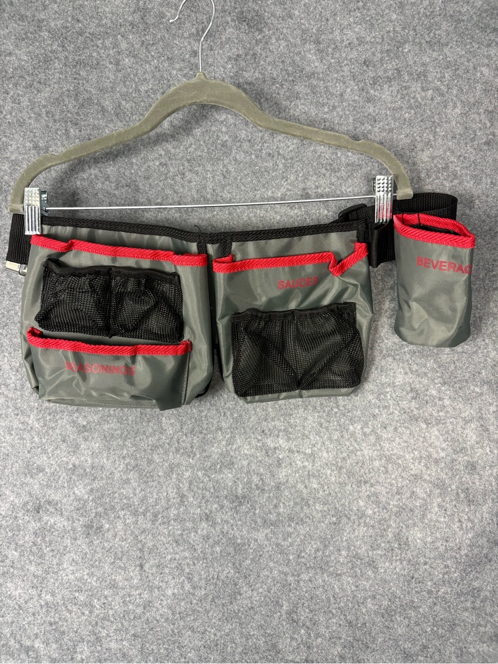 BBQ Grill Master Utility Belt Sauce Seasoning Drink Holder